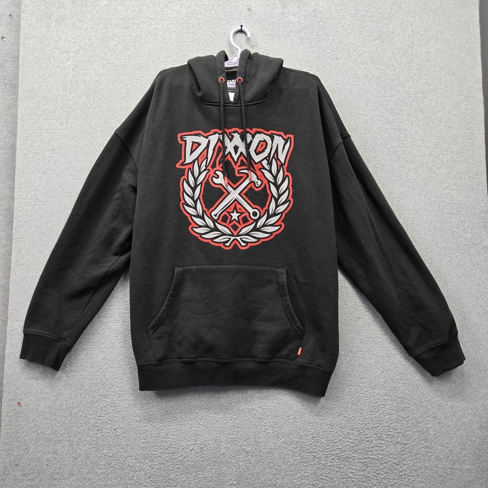 Dixxon Men Hoodie 3X Black Graphic Fleece Wrenches Crest Activewear Grunge